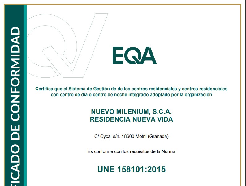 certificado gestion centros